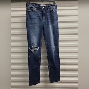 KanCan Dark Blue Distressed Skinny Jeans